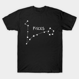 Zodiac Sign - Pisces Black T-Shirt